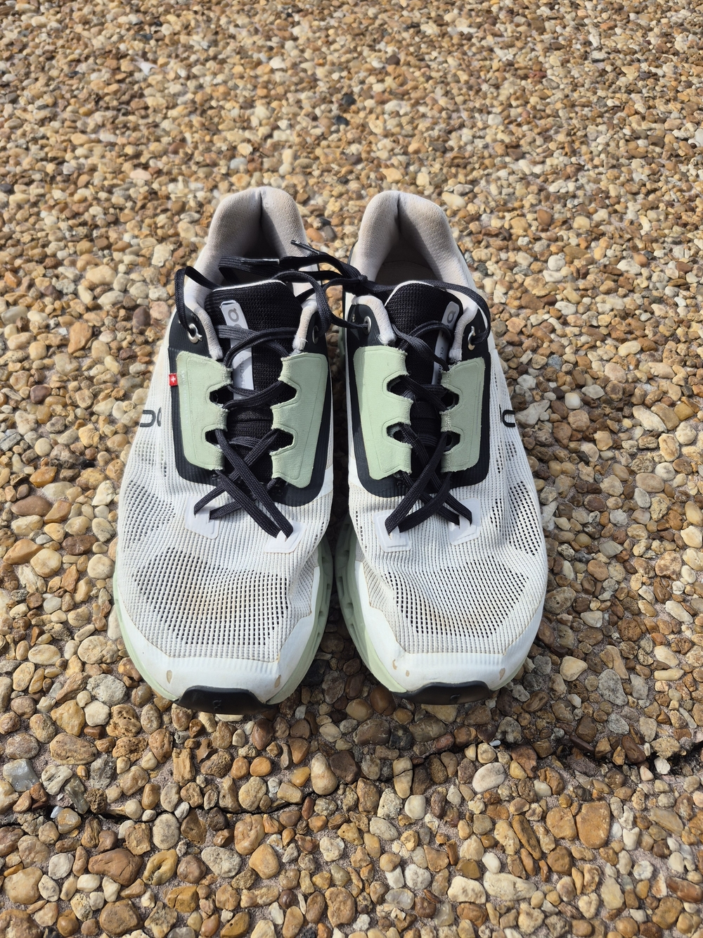 On Running Men's White and Mint Green Performance Sneakers